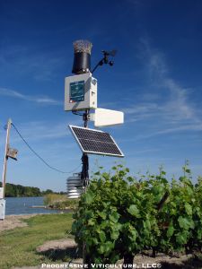 Fig. 6. A vineyard weather station. Photo: Progressive Viticulture, LLC ©