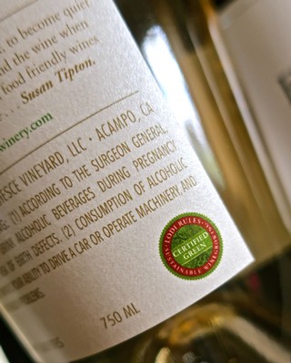 wine label with LODI RULES seal