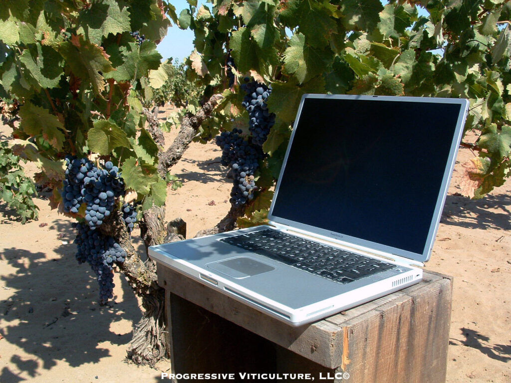 Fig. 2. Computerized record keeping offers several advantages over manual record keeping.(Photo Source: Progressive Viticulture©) 