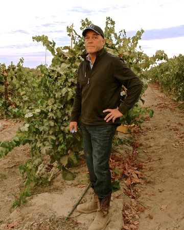 A sleep-deprived Mike McCay during Zinfandel harvest in his Lot 13 Vineyard.