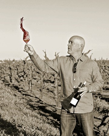 Mike McCay, one of the original Lodi Native vintners (i.e., minimal intervention vineyard-designate Zinfandels), toasting to old vines on the west side of Lodi's Mokelumne River AVA. 